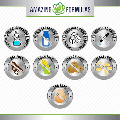 Amazing Formulas Hyaluronic Acid 200mg - 120 Capsules | Non-GMO, Gluten Free, Made in USA