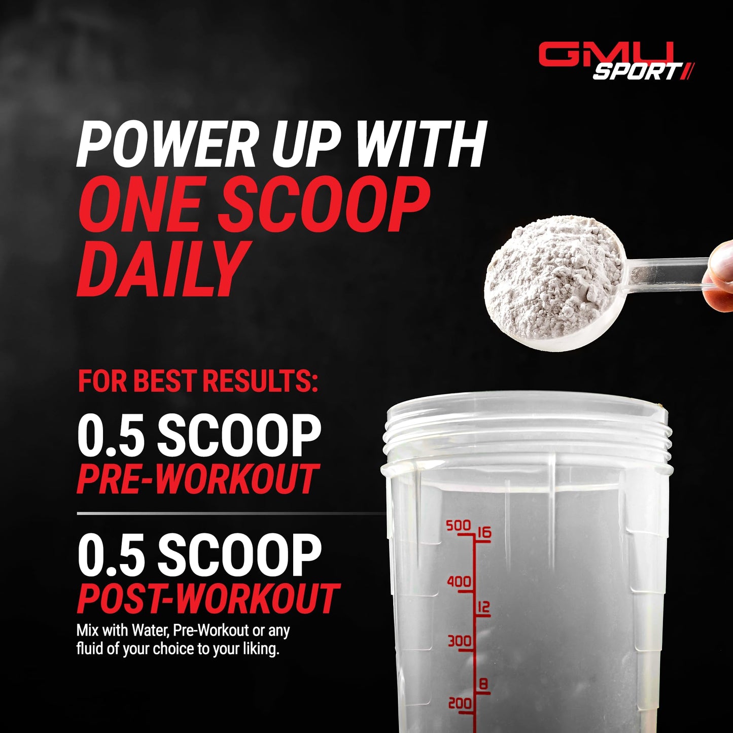 GMU SPORT Creatine 2.0 – Flavored Creatine + HMB Powder (45 Servings) | 5g Creatine Monohydrate + 3g HMB + Piperine | Strawberry Lemonade