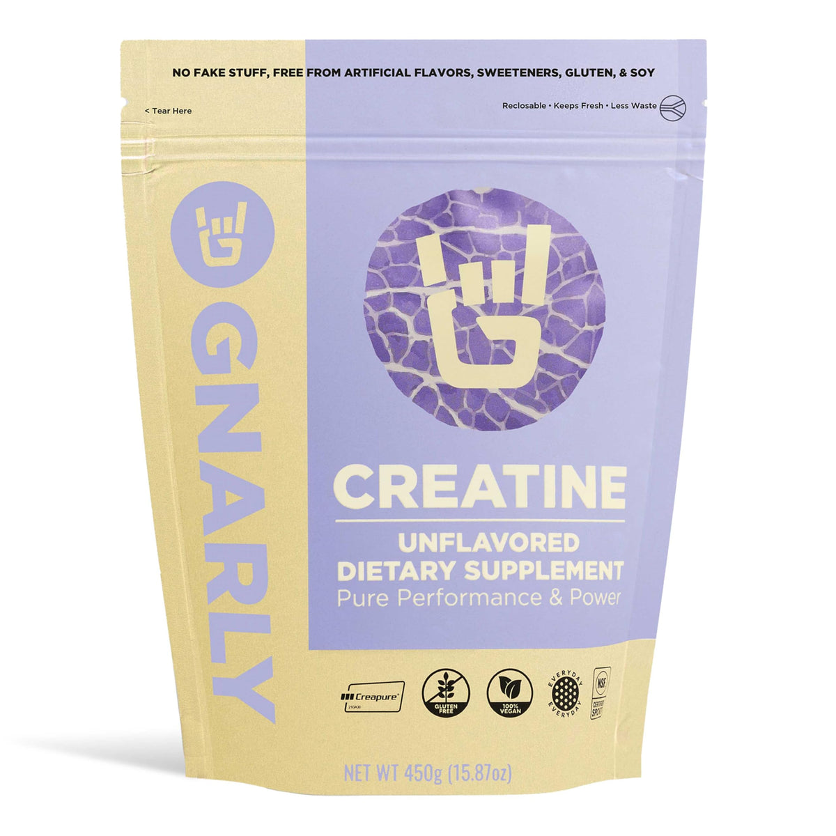 Gnarly Creatine Powder – Creapure, Vegan Creatine, NSF Sport Certified | 5g Monohydrate, Unflavored, 15.87 oz BritishVita | Premium UK Vitamins & Wellness Supplements