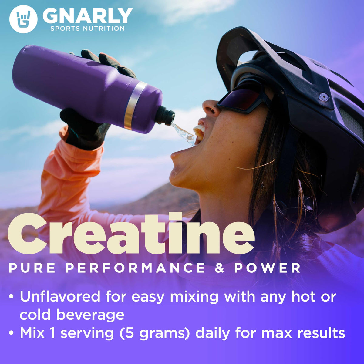 Gnarly Creatine Powder – Creapure, Vegan Creatine, NSF Sport Certified | 5g Monohydrate, Unflavored, 15.87 oz BritishVita | Premium UK Vitamins & Wellness Supplements