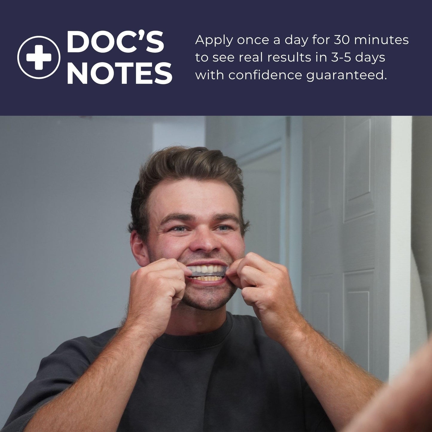 GNAW LABS Teeth Whitening Strips for Men – Mint Fresh, 14 Treatments | FoamFlex