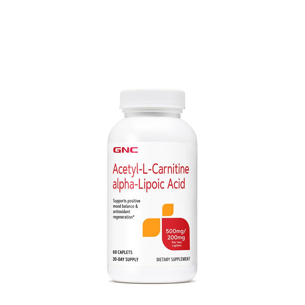 GNC Acetyl-L-Carnitine Alpha-Lipoic Acid 500mg | Mood Support | 60 Count