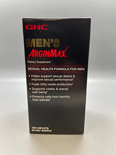 GNC Mens ArginMax – Timed-Release Sexual Health Supplement for Men | 180 Count