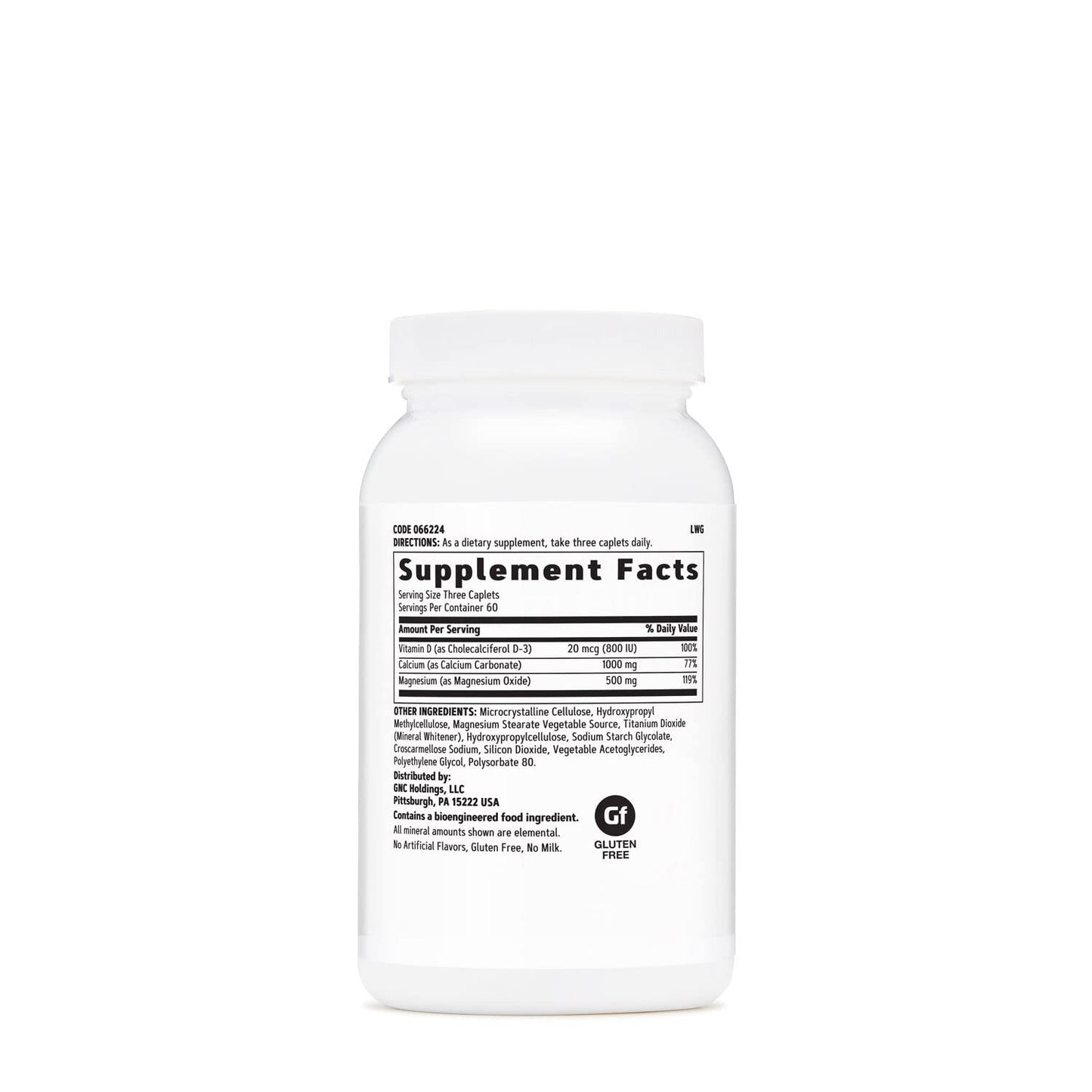 GNC Calcium Plus Magnesium & Vitamin D-3 1000mg - 180 Count (Pack of 2) | Strong Bones