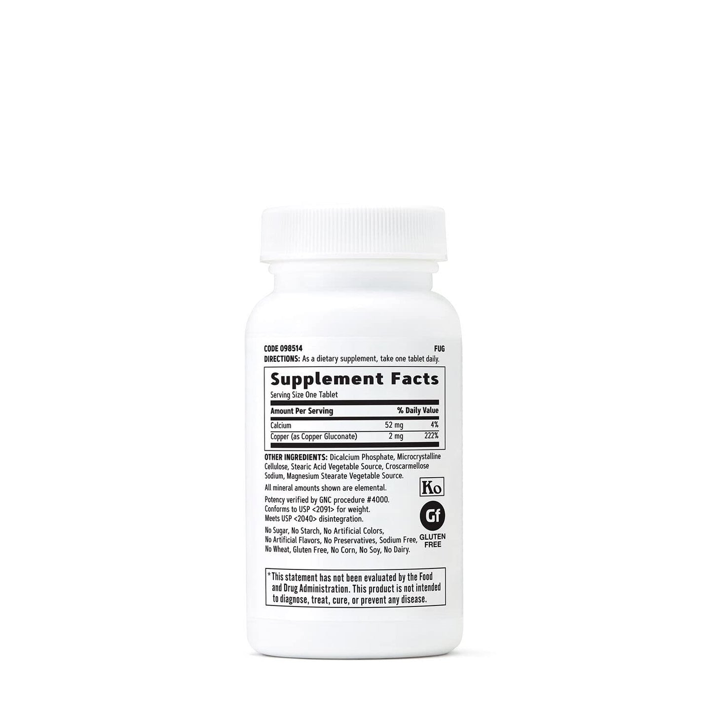 GNC Copper 2mg - Supports Iron Absorption | 100 Count (Pack of 2)