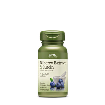 GNC Herbal Plus Bilberry Extract & Lutein Supplement — Vegetarian Eye Health Support, 60 Servings BritishVita | Premium UK Vitamins & Wellness Supplements
