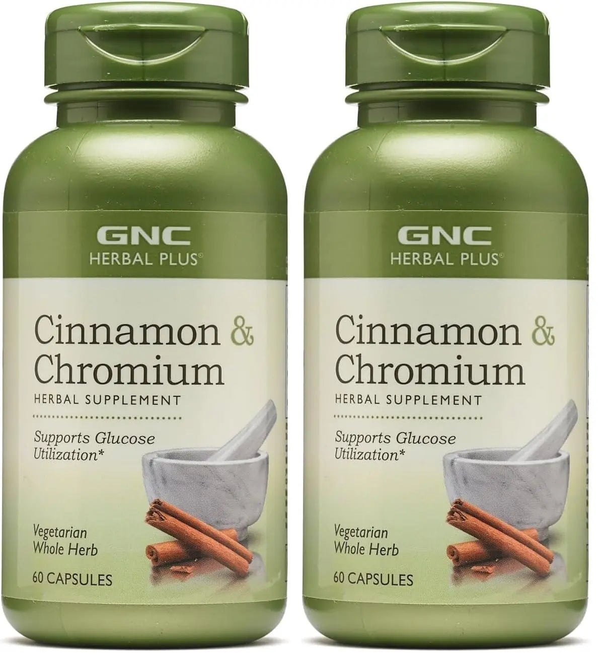 GNC Herbal Plus Cinnamon & Chromium – Vegetarian, 30 Servings (Pack of 2) BritishVita | Premium UK Vitamins & Wellness Supplements