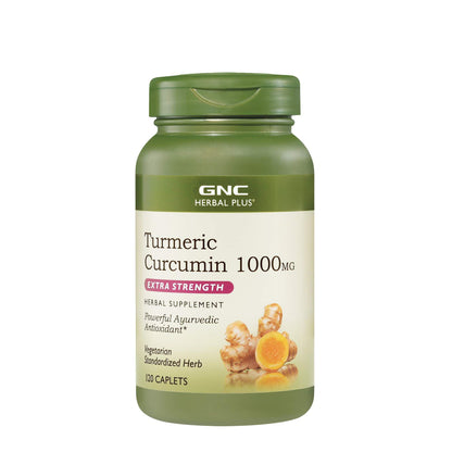 GNC Herbal Plus Turmeric Curcumin 1000mg – Extra Strength Vegetarian Supplement | 120 Servings