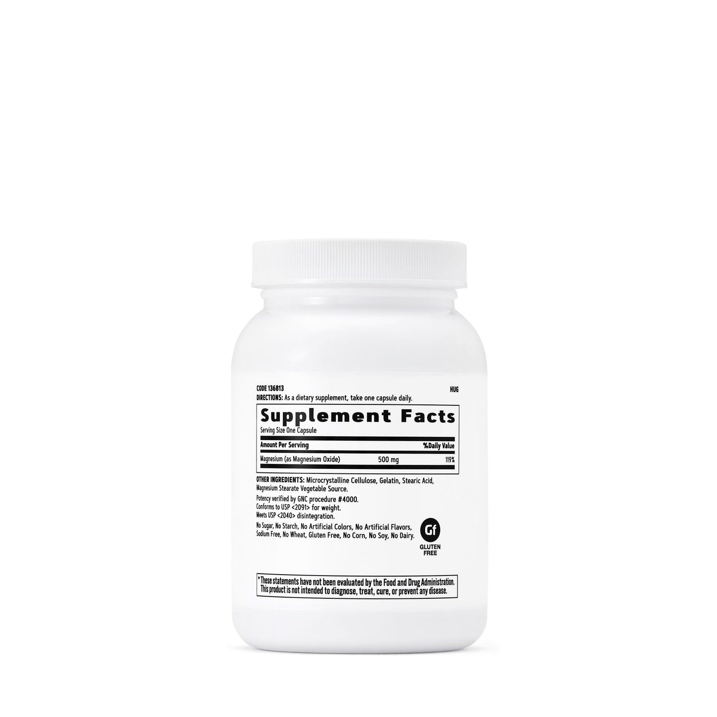 GNC Magnesium 500mg – 120 Capsules (Pack of 2) Supports Calcium Absorption & Strong Teeth