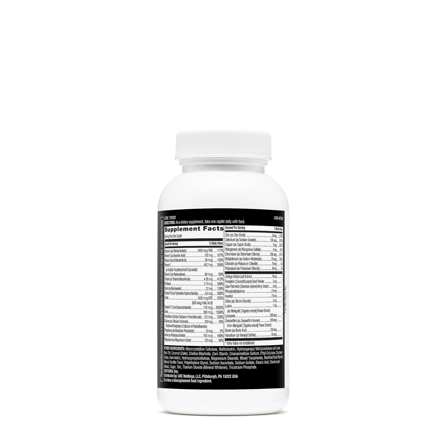 GNC Mega Men 50 Plus One Daily Multivitamin Twin Pack – 60 Caplets per Bottle – Supports Heart, Brain and Eye Health