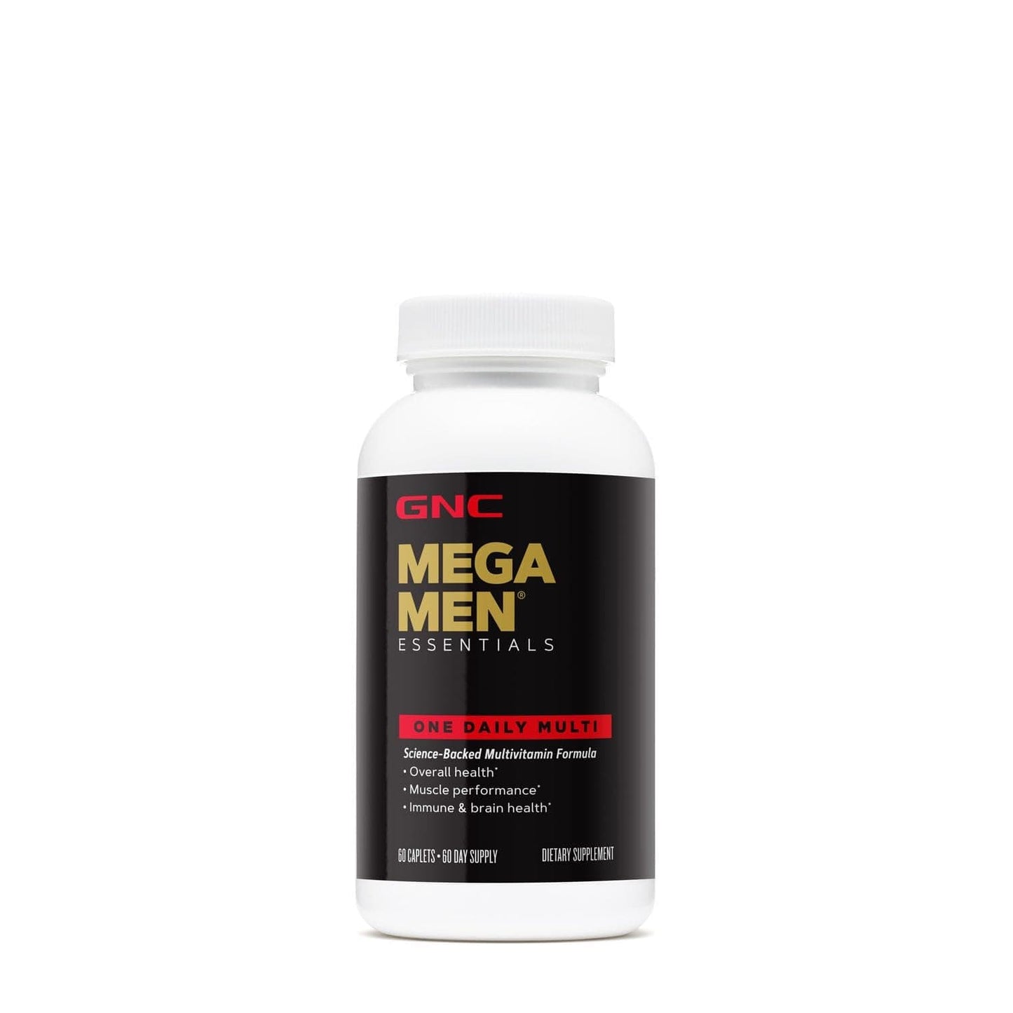 GNC Mega Men Essentials One Daily Multivitamin | Supports Health & Muscle Performance | 60 Count