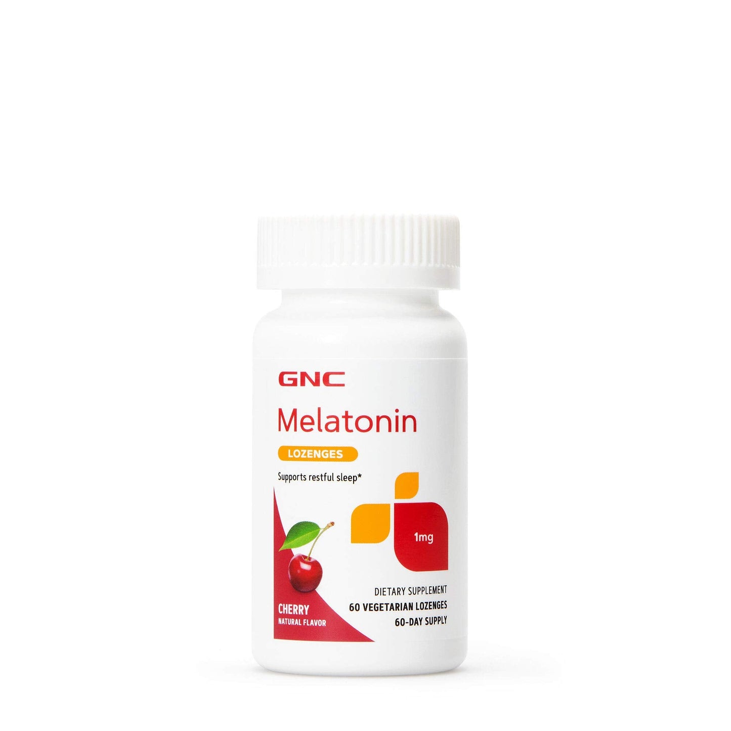 GNC Melatonin Lozenges 1mg | Promotes Sleep | Cherry - 60 Vegetarian Lozenges