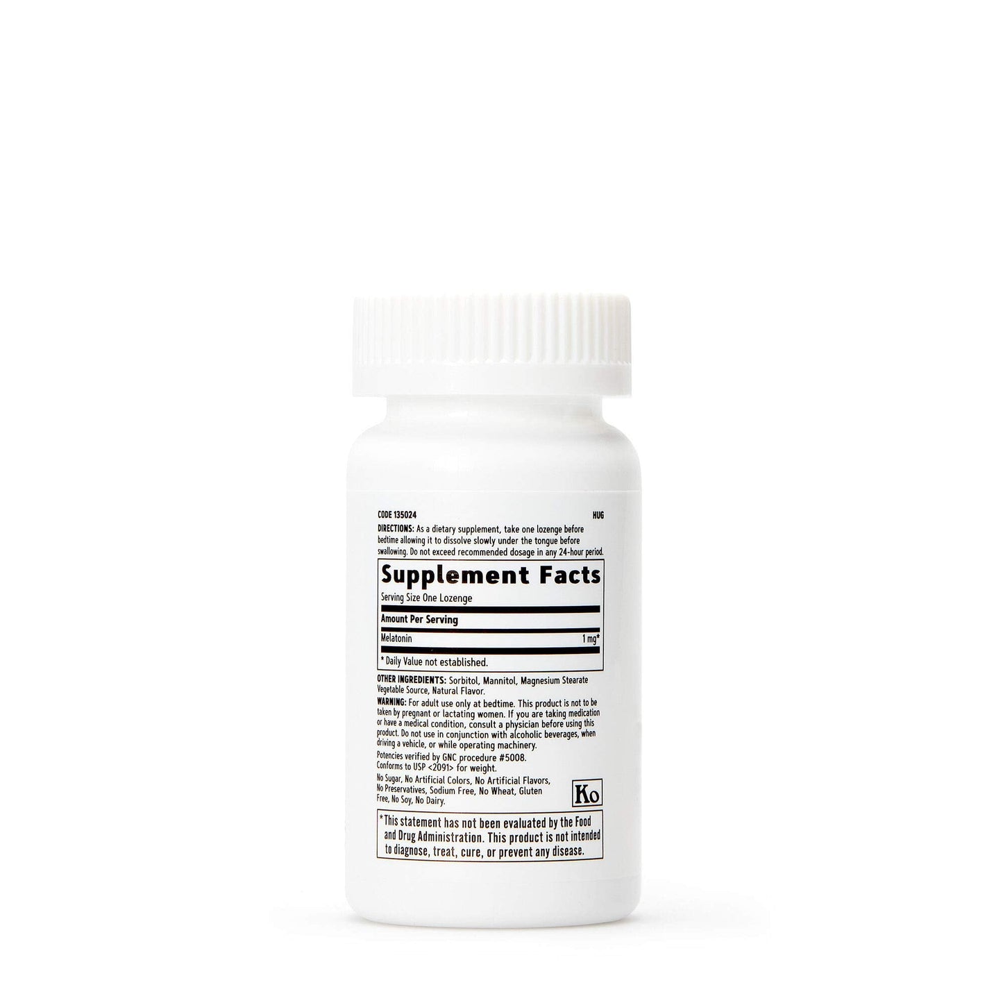 GNC Melatonin Lozenges 1mg | Promotes Sleep | Cherry - 60 Vegetarian Lozenges
