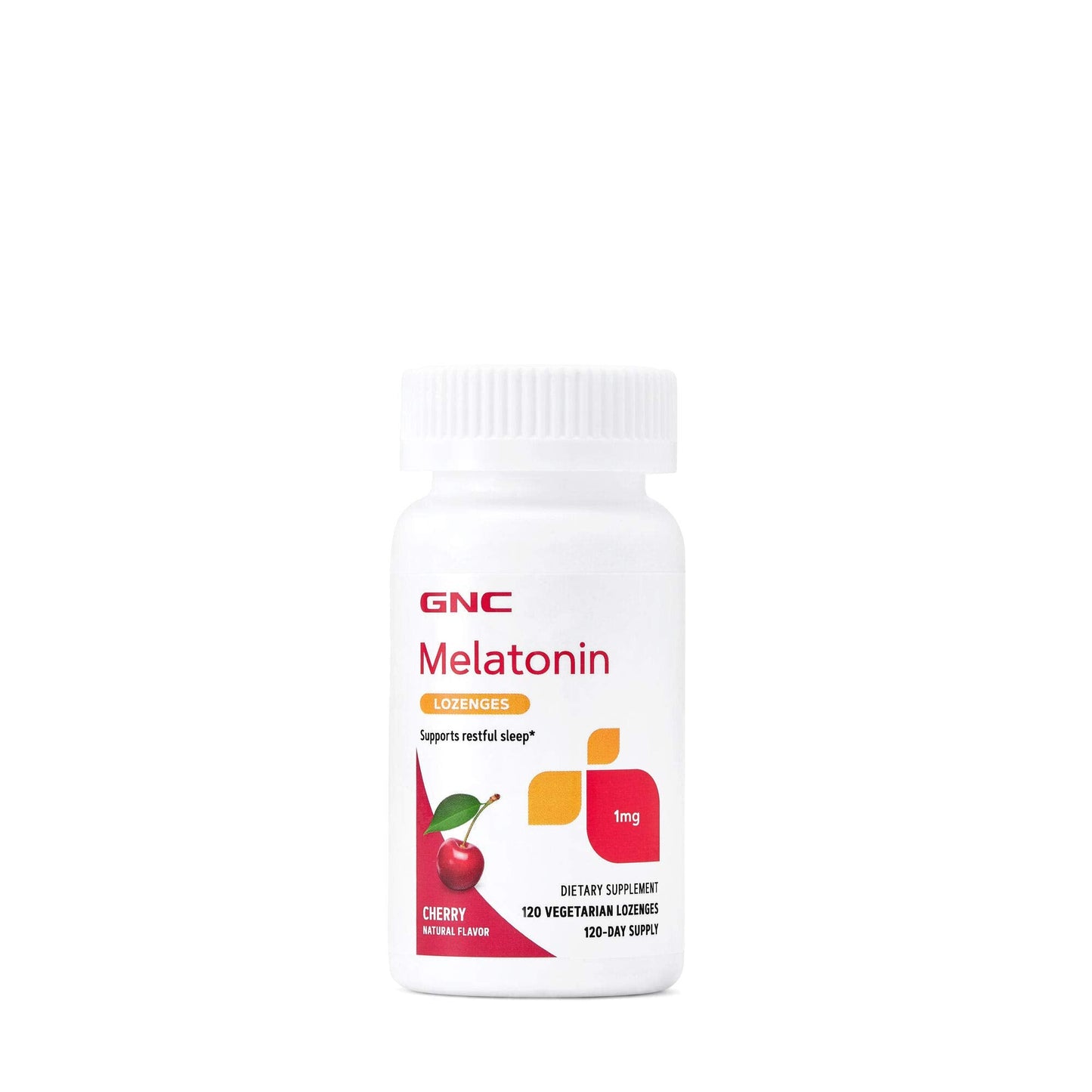 GNC Melatonin 1mg Cherry Lozenges – Sleep Support, 120 Lozenges
