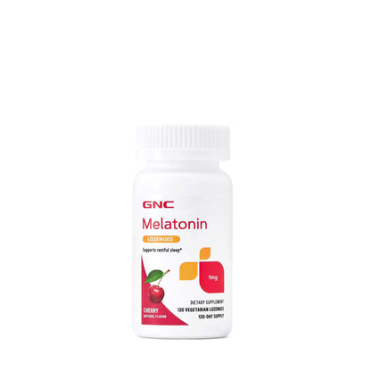 GNC Melatonin 1mg Cherry Lozenges – Sleep Support, 120 Lozenges