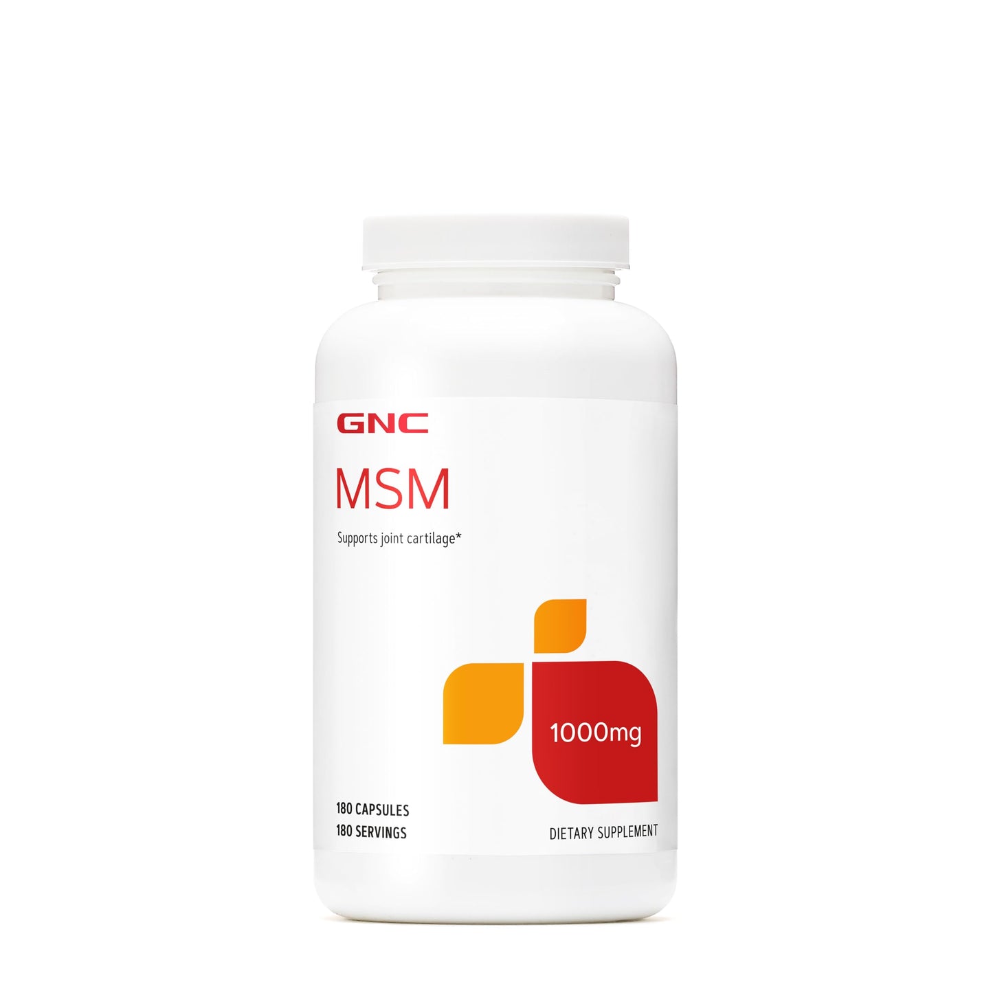 GNC MSM 1000mg Supplement – Joint Cartilage Support, 180 Servings