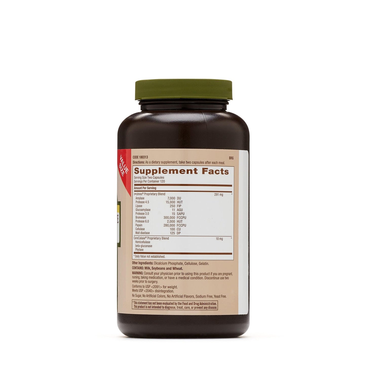 GNC Natural Brand Super Digestive Enzymes | Supports Protein, Carbohydrate & Fat Digestion | 240 Capsules