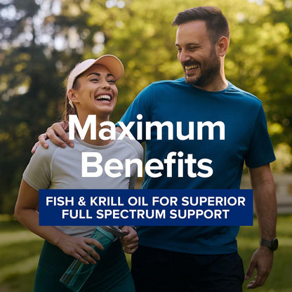 GNC Triple Strength Fish Oil + Krill Oil – Omega-3 60 Softgels