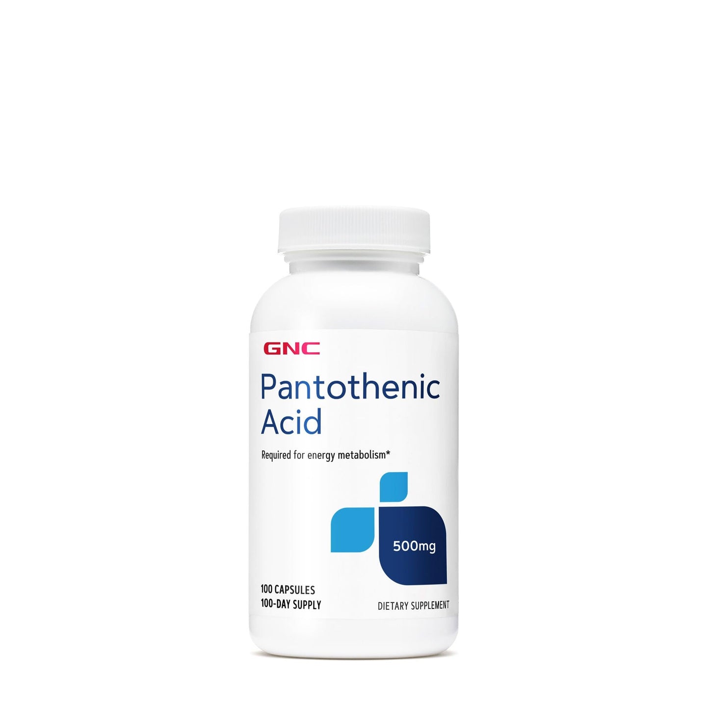 GNC Pantothenic Acid 500mg – 100 Capsules | Energy Metabolism Support