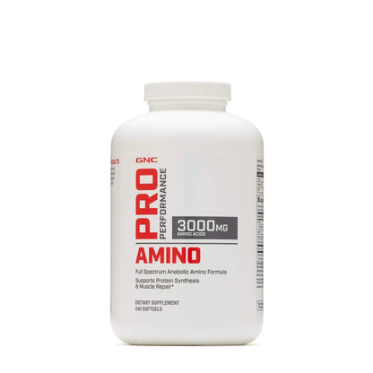 GNC Pro Performance Amino 3000mg Softgels — 240 Count for Protein Synthesis & Muscle Repair BritishVita | Premium UK Vitamins & Wellness Supplements
