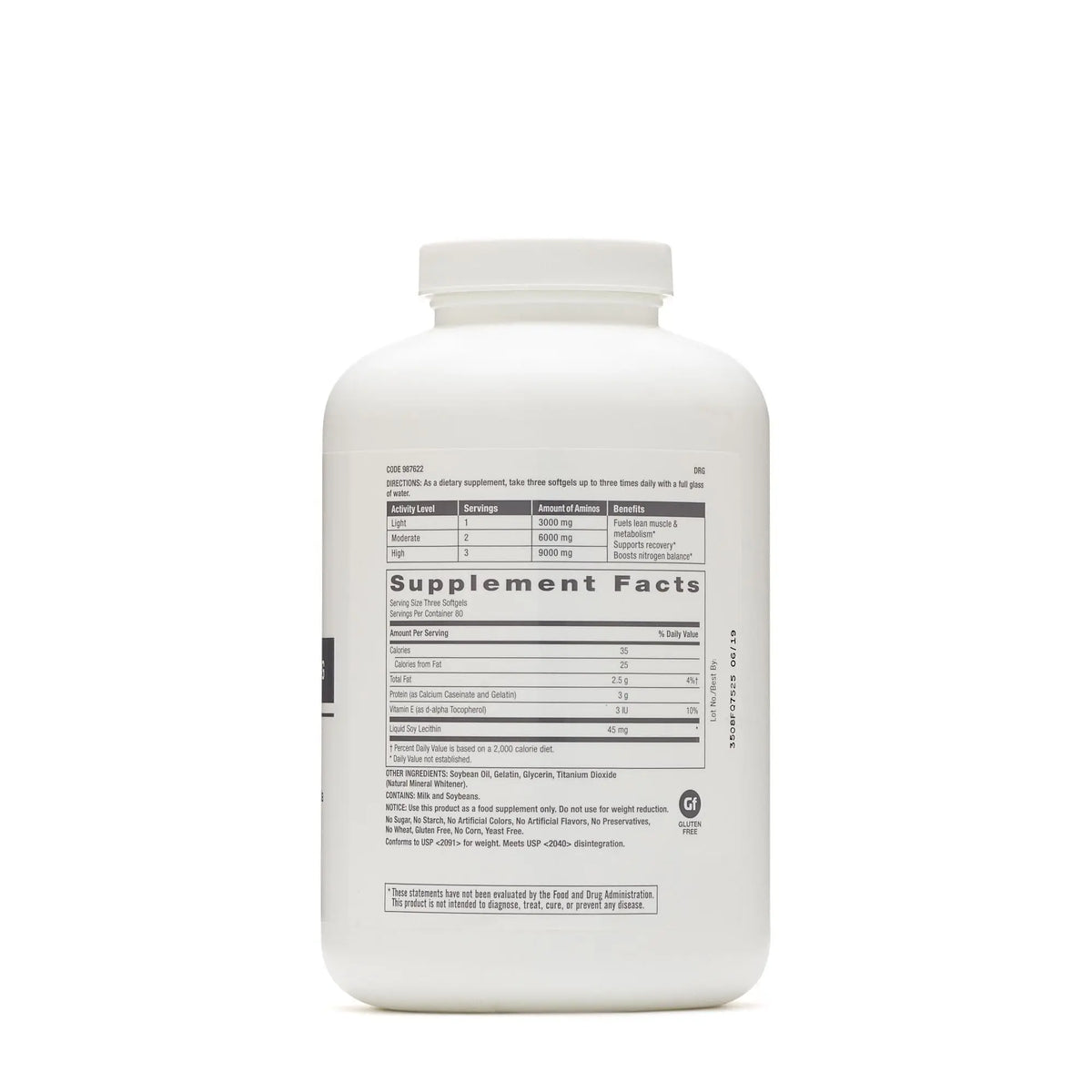 GNC Pro Performance Amino 3000mg Softgels — 240 Count for Protein Synthesis & Muscle Repair BritishVita | Premium UK Vitamins & Wellness Supplements