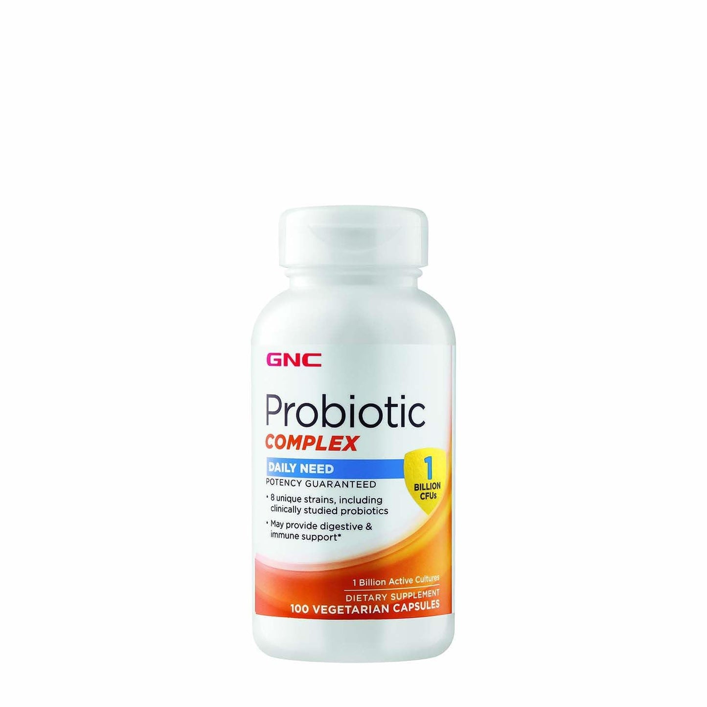 GNC Probiotic Complex – Digestive & Immune Support, 1B CFU, 100 Veg Capsules (Pack of 2)