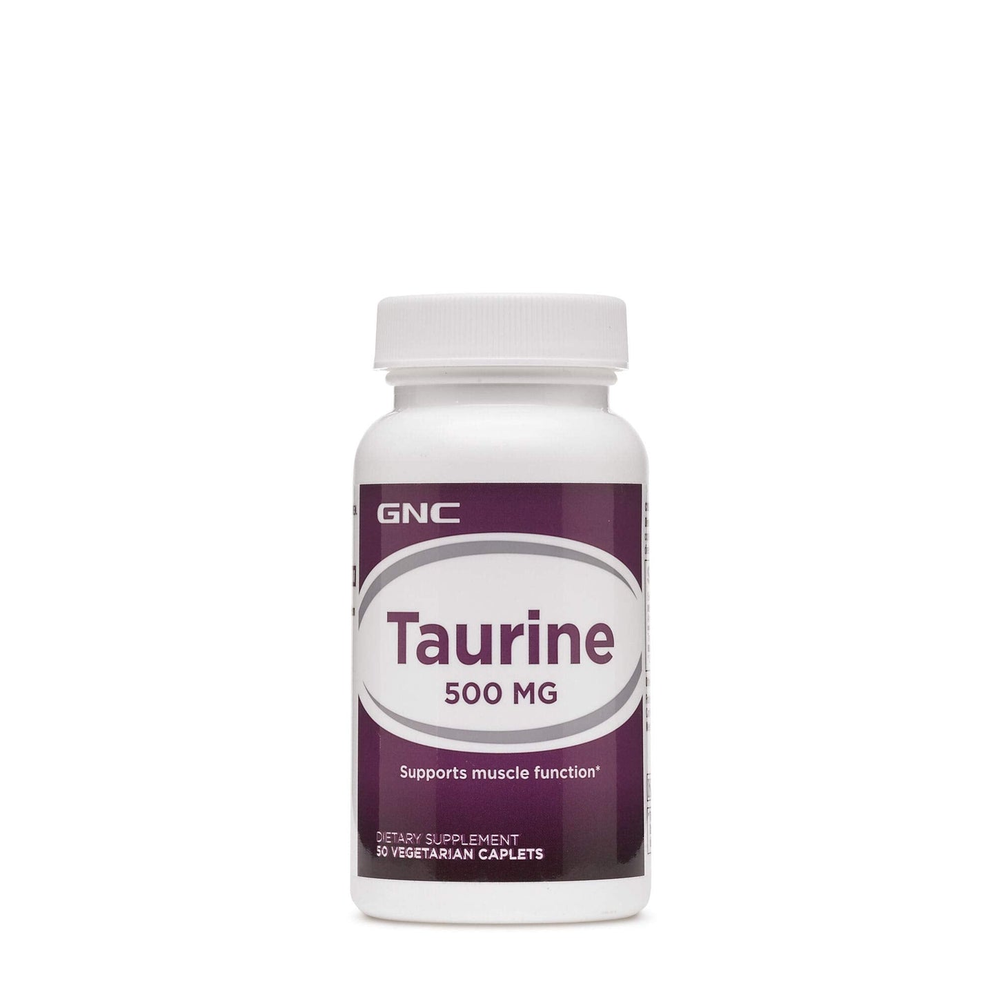 GNC Taurine 500mg Supplement – Supports Muscle Function, 50 Servings
