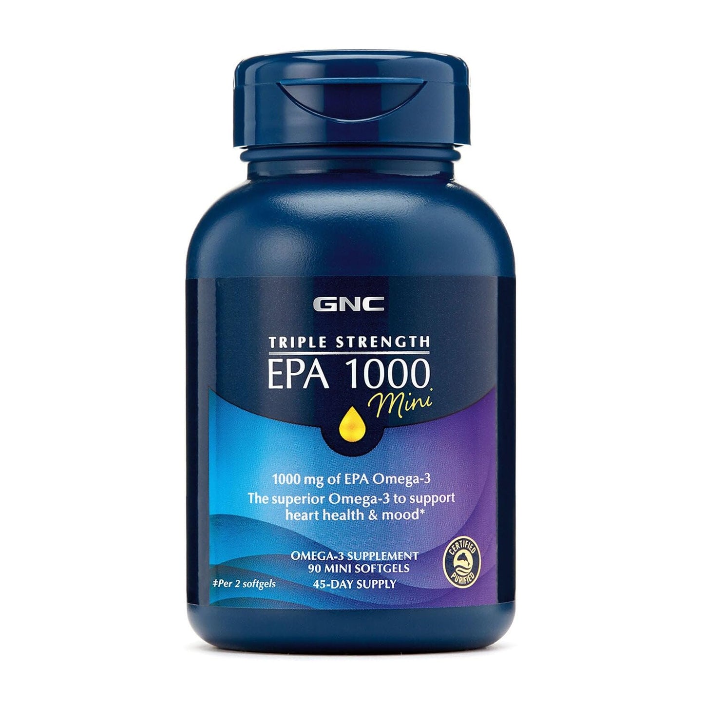 GNC Triple Strength EPA 1000 Mini Fish Oil - 1000mg Omega-3, Enteric Coated