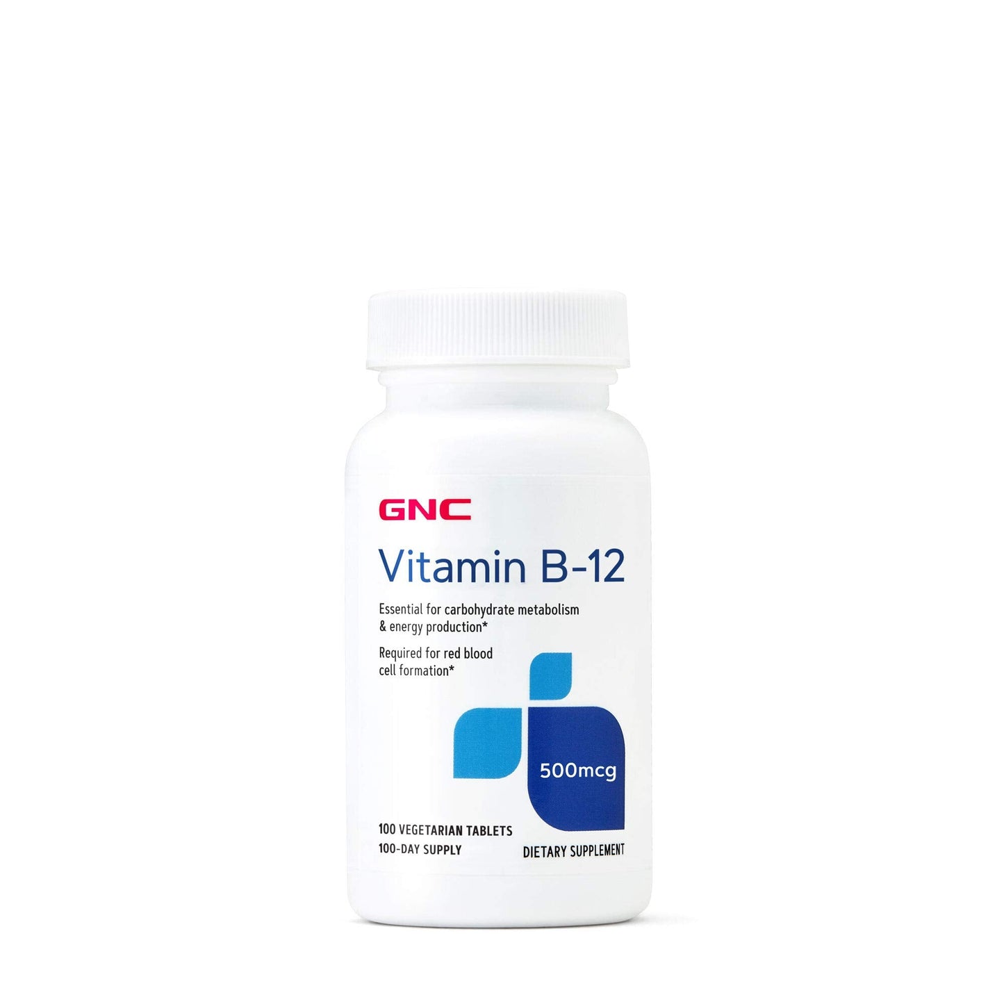 GNC Vitamin B-12 500mcg – Supports Energy Production | 100 Tablets