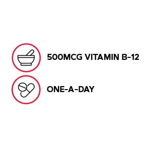 GNC Vitamin B-12 500mcg | Energy Production Support | Pack of 2 (100 Tablets)