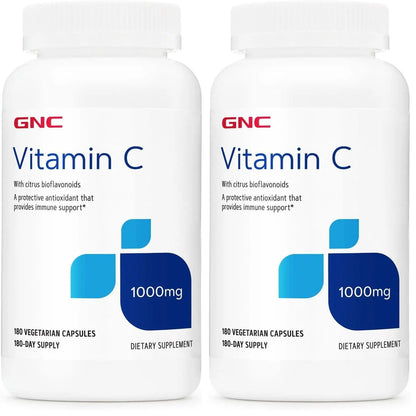GNC Vitamin C 1000mg Supplement – Immune Support, 180 Servings, 2-Pack BritishVita | Premium UK Vitamins & Wellness Supplements