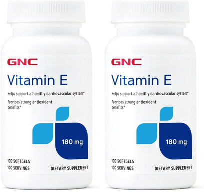 GNC Vitamin E 200mg – Cardiovascular Support, 100 Servings (Pack of 2)