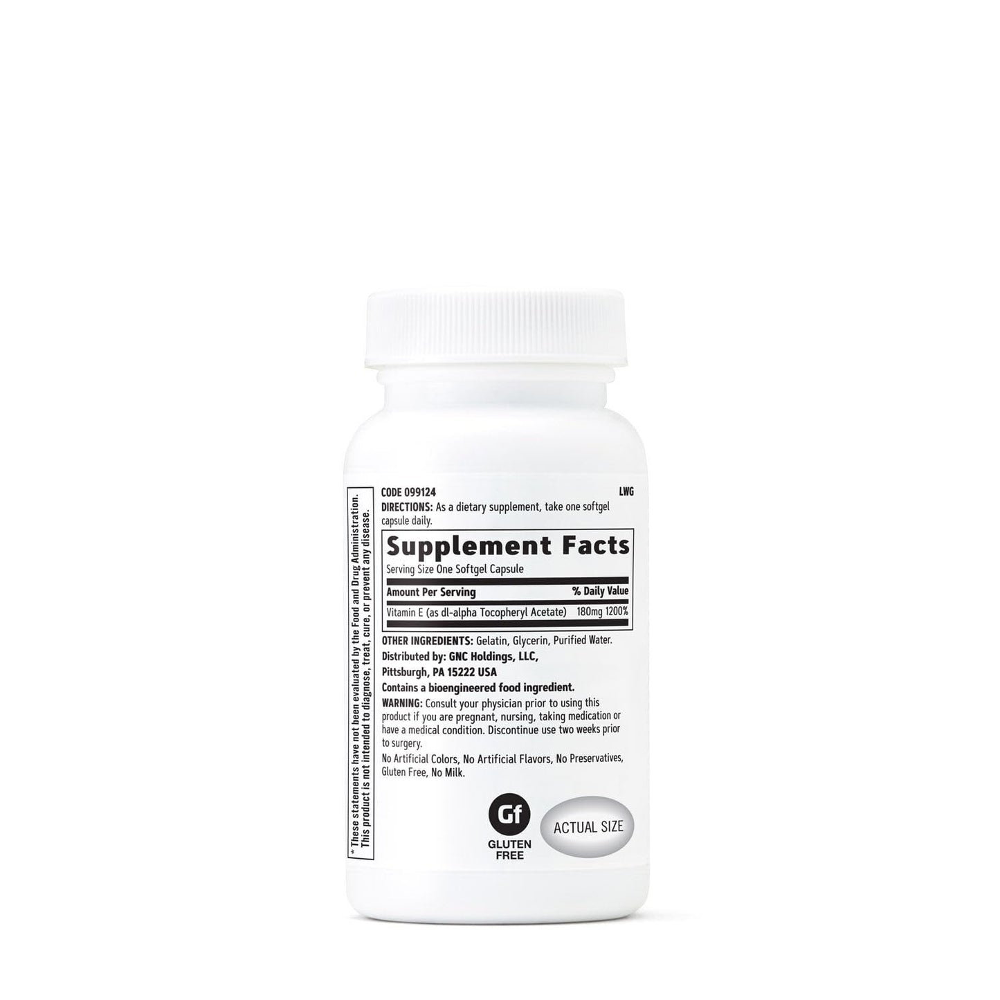 GNC Vitamin E 200mg – Cardiovascular Support, 100 Servings (Pack of 2)