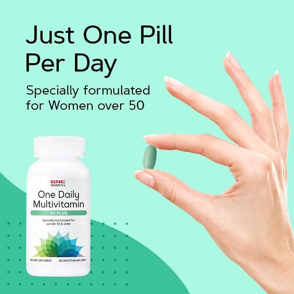 GNC Women's 50+ One Daily Multivitamin - Supports Wellness & Healthy Aging (60 Count)