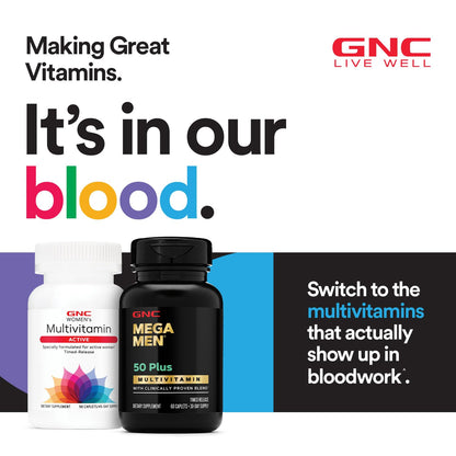 GNC Women's Multivitamin 50+ - Bone, Eye, Memory & Skin Health (60 Caplets)