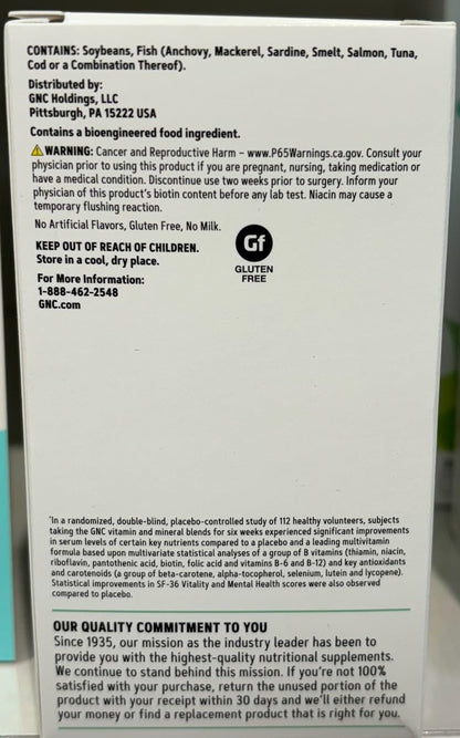 GNC Women's Multivitamin 50+ - Bone, Eye, Memory & Skin Health (60 Caplets)