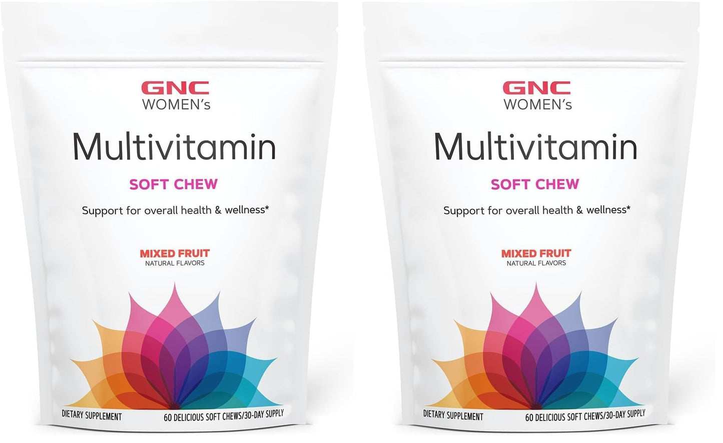 GNC Women's Multivitamin Soft Chew - Mixed Fruit (Pack of 2) | Vitamins for Women