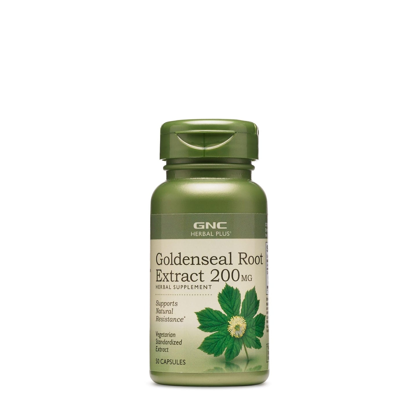 GNC Herbal Plus Goldenseal Root Extract 200mg – Immune Support, Vegetarian, 50 Servings