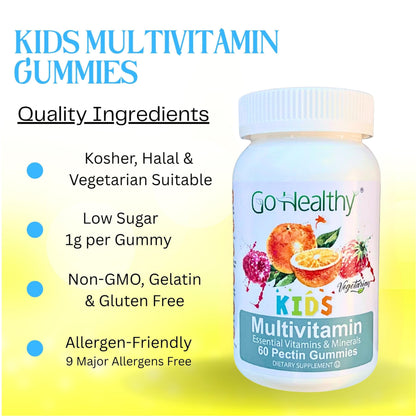 Go Healthy Kids Multivitamin Gummies | Immune Support, Kosher & Halal