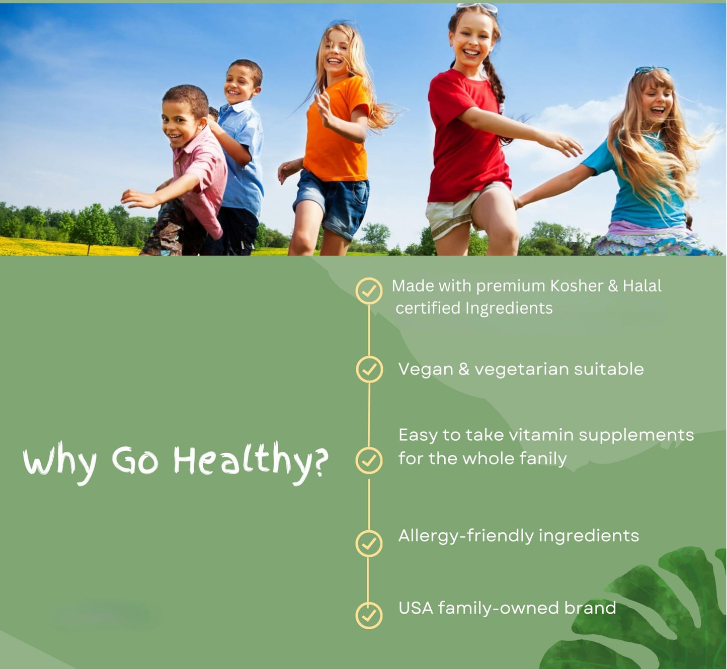 Go Healthy Kids Multivitamin Gummies | Immune Support, Kosher & Halal