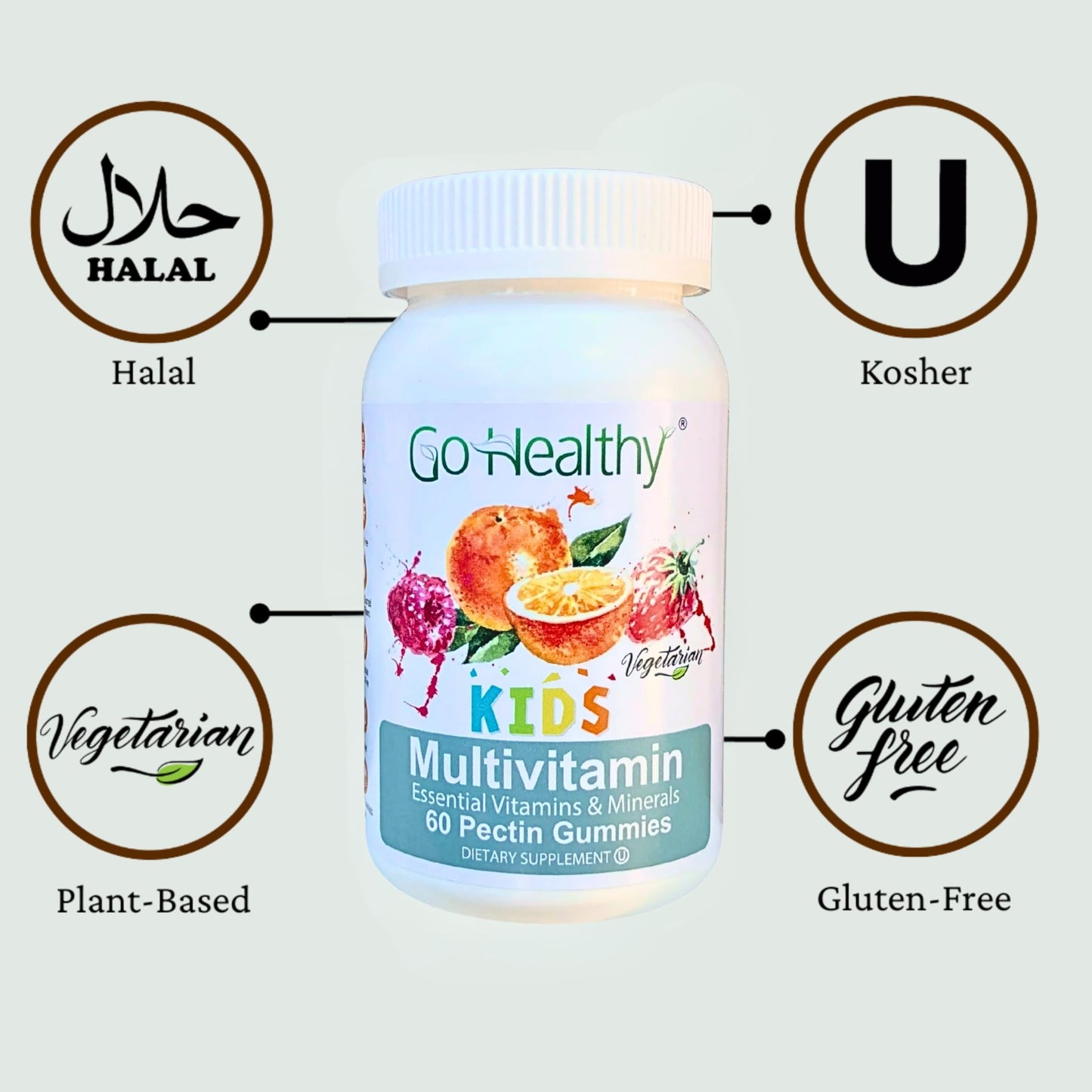 Go Healthy Kids Multivitamin Gummies | Immune Support, Kosher & Halal