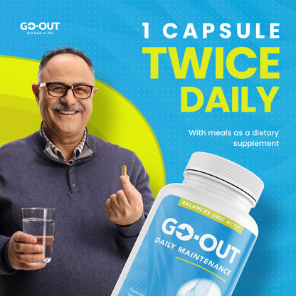Go Out Daily Maintenance – Natural Uric Acid Support with Tart Cherry, Celery Seed & Turmeric