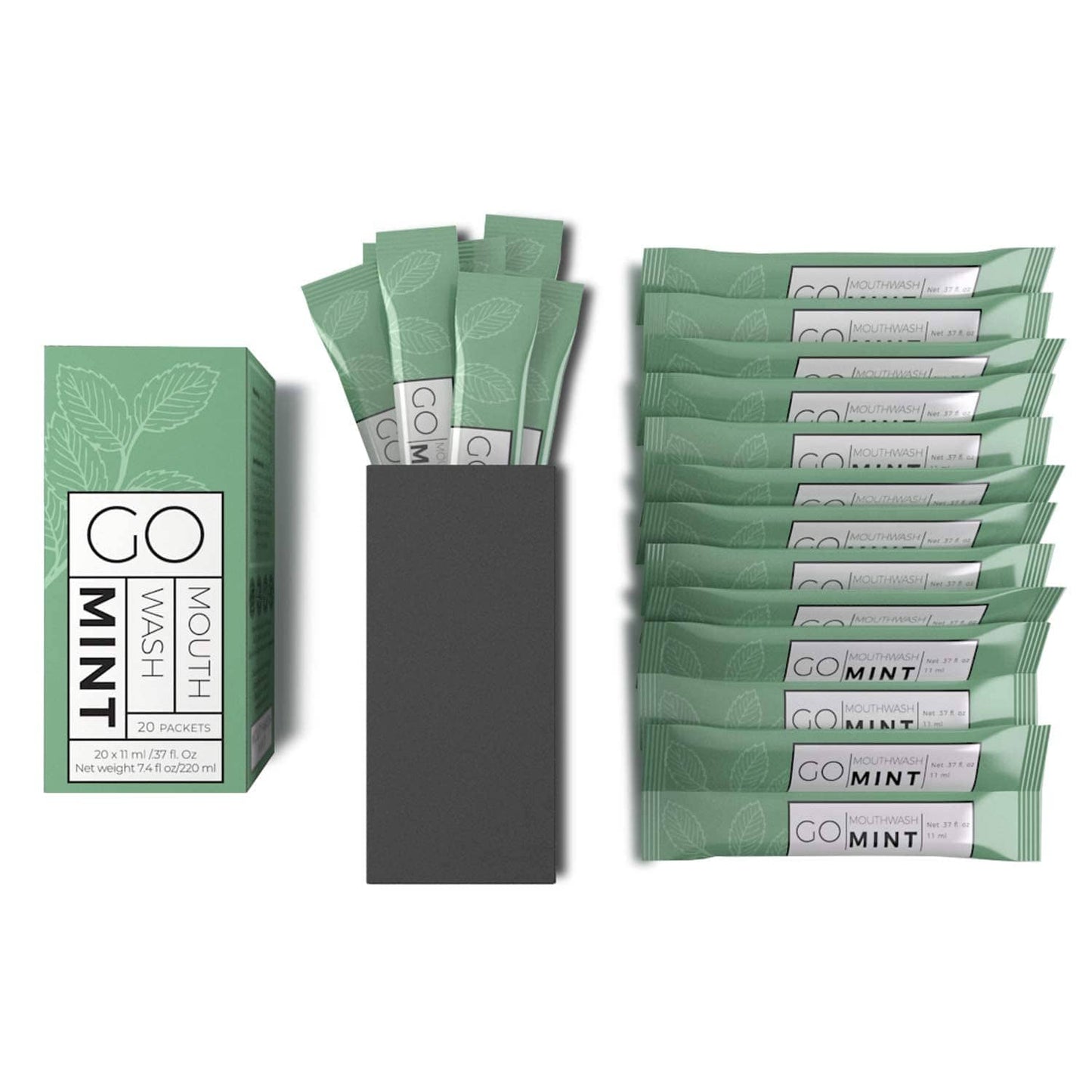 GO Travel Size Mouthwash Packets – TSA-Compliant Mint, Portable Bulk
