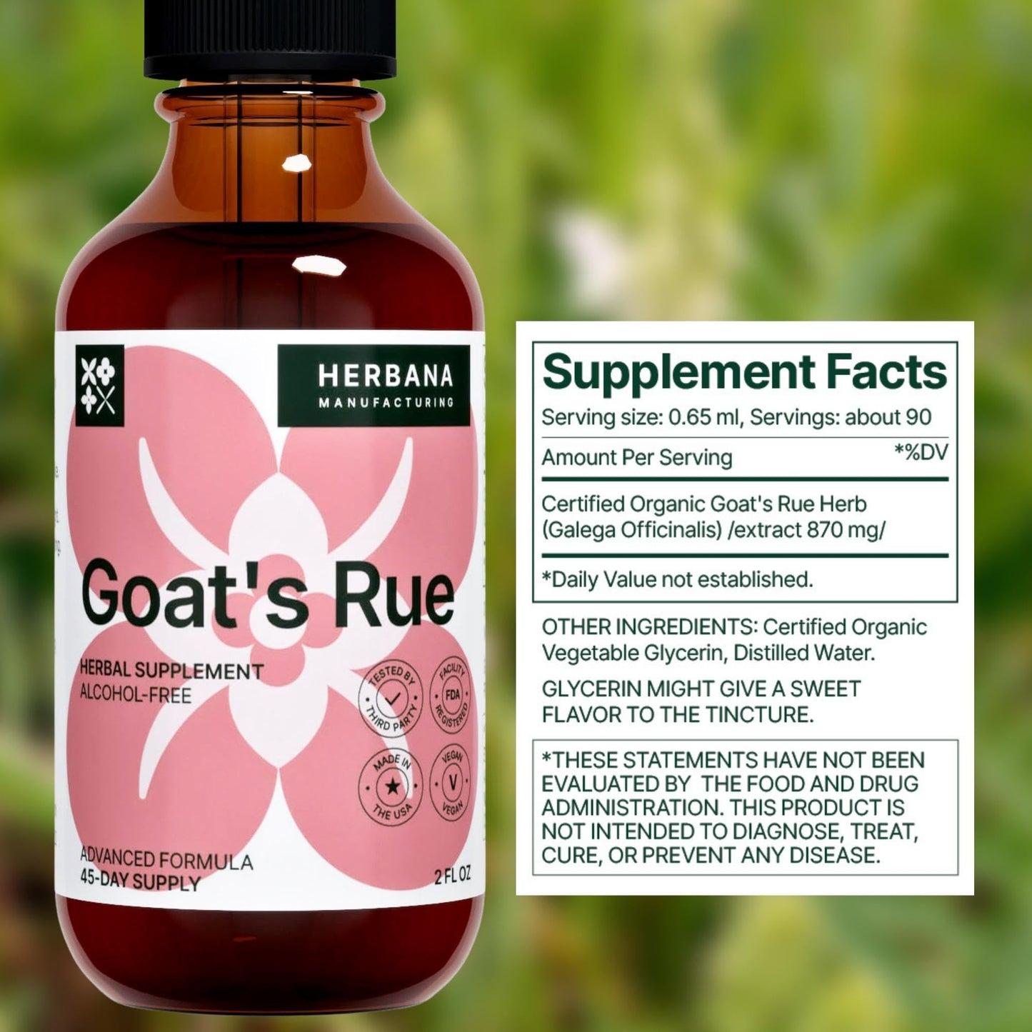 Goat's Rue Liquid Extract 2 oz – Lactation Support for Breast Milk Production