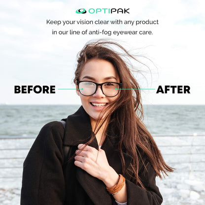 Anti Fog Lens Cleaner Spray Kit - 4x 1oz Bottles + 4 Microfiber Cloths | 8-Piece Eyeglass Defogger Kit