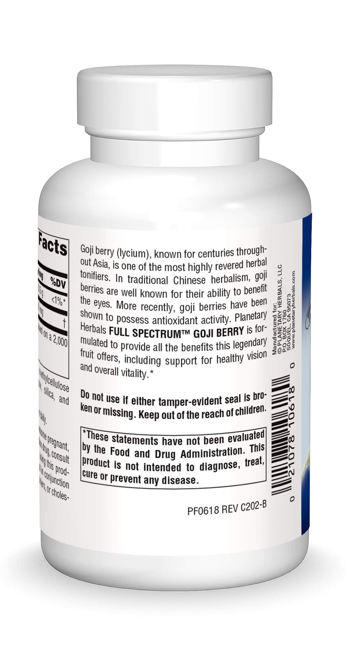 Planetary Herbals Goji Berry Full Spectrum 700mg – 90 Vegetarian Capsules