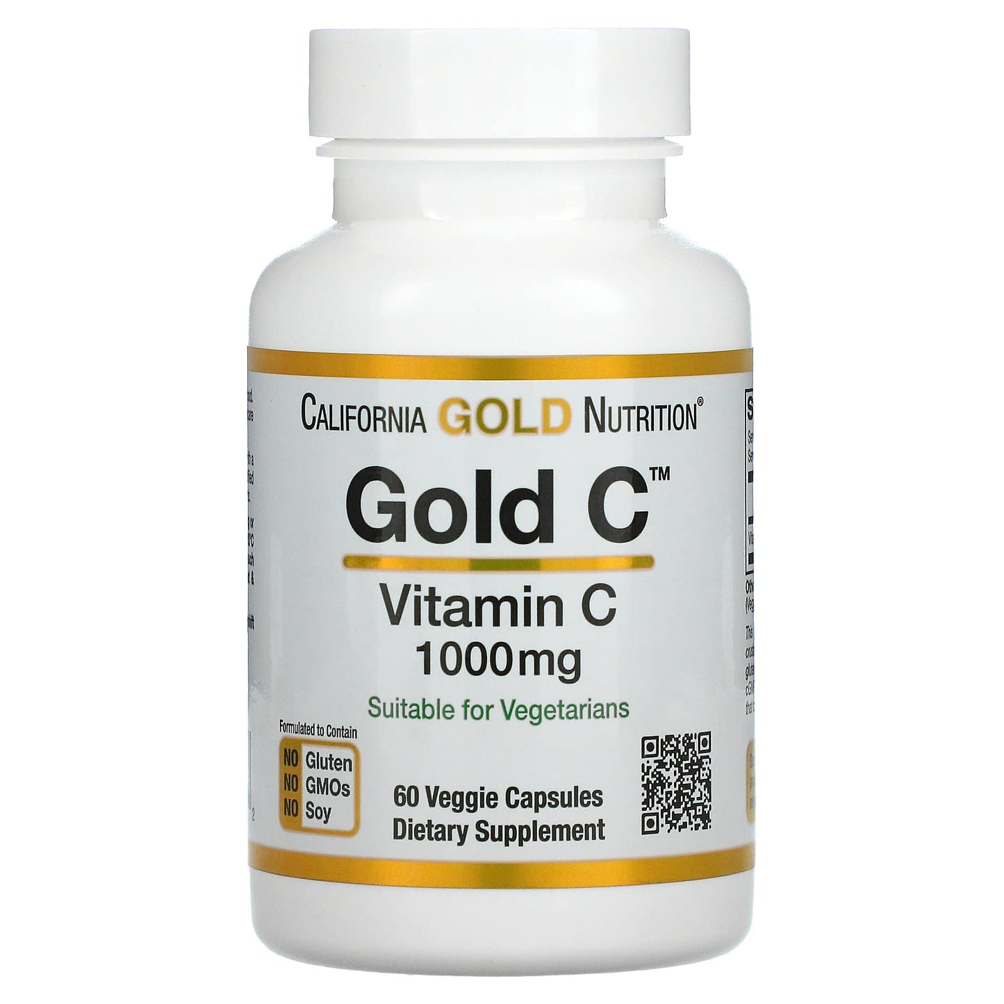 Gold C by California Gold Nutrition - USP Grade Vitamin C 1000 mg | 60 Veggie Capsules (3 Pack) - Immune Support, Vegetarian, Gluten Free