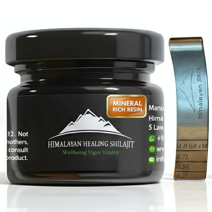 Gold Grade Himalayan Shilajit Resin – 30g | 500mg Max Potency | Lab Tested | 85+ Minerals & Fulvic Acid | For Men & Women