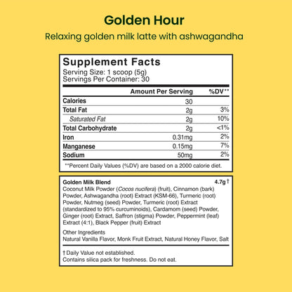 Golden Hour Golden Milk Latte with Ashwagandha | LIVE IT UP
