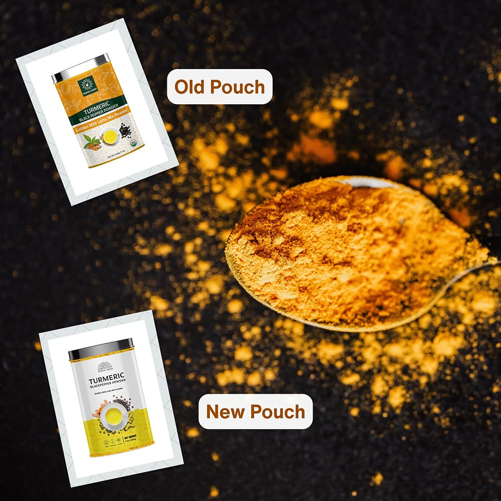 Turmeric Curcumin Powder with Black Pepper – Golden Milk Latte Mix (Organic)